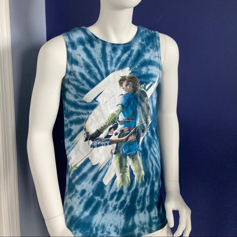 Legend of Zelda: BOTW Blue Tye Dye Tank Top